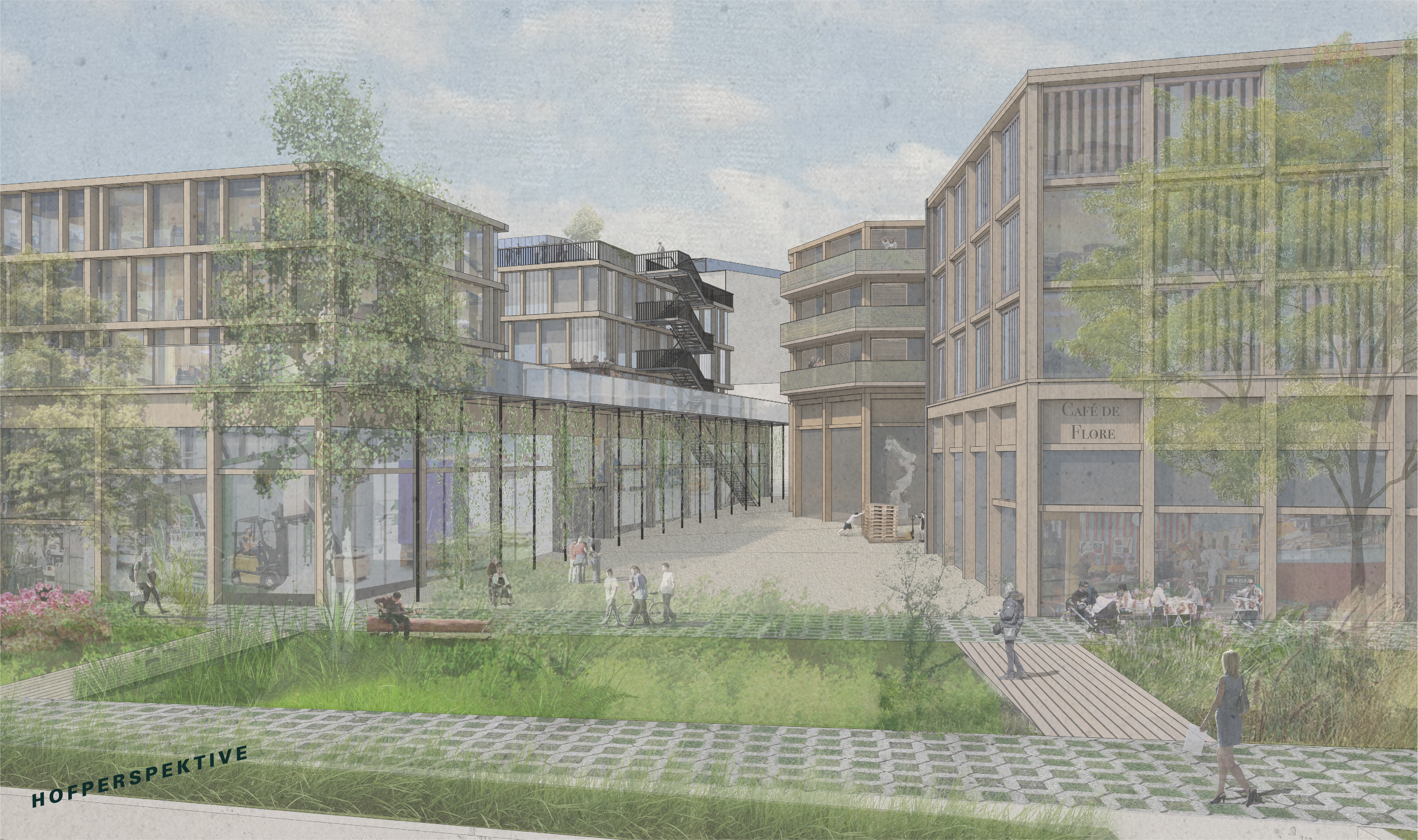 Produktives Stadtquartier Winnenden, Hof-Perspektive